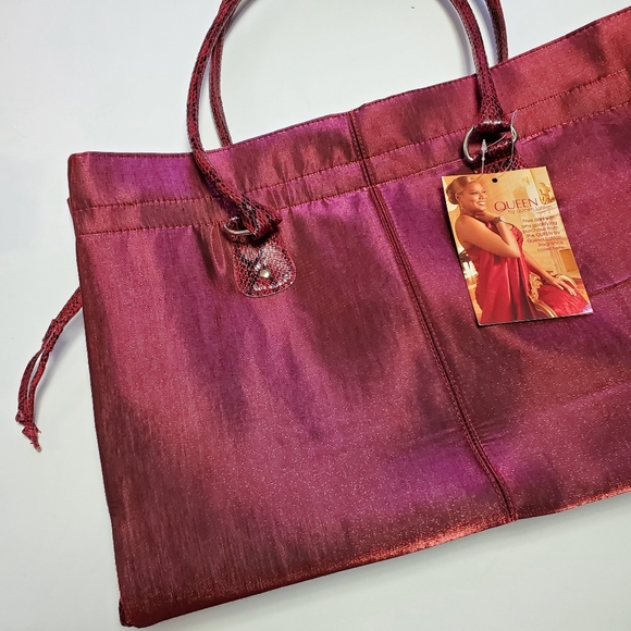Queen Bags Queen By Queen Latifah Red Tote Bag Nwt Poshmark